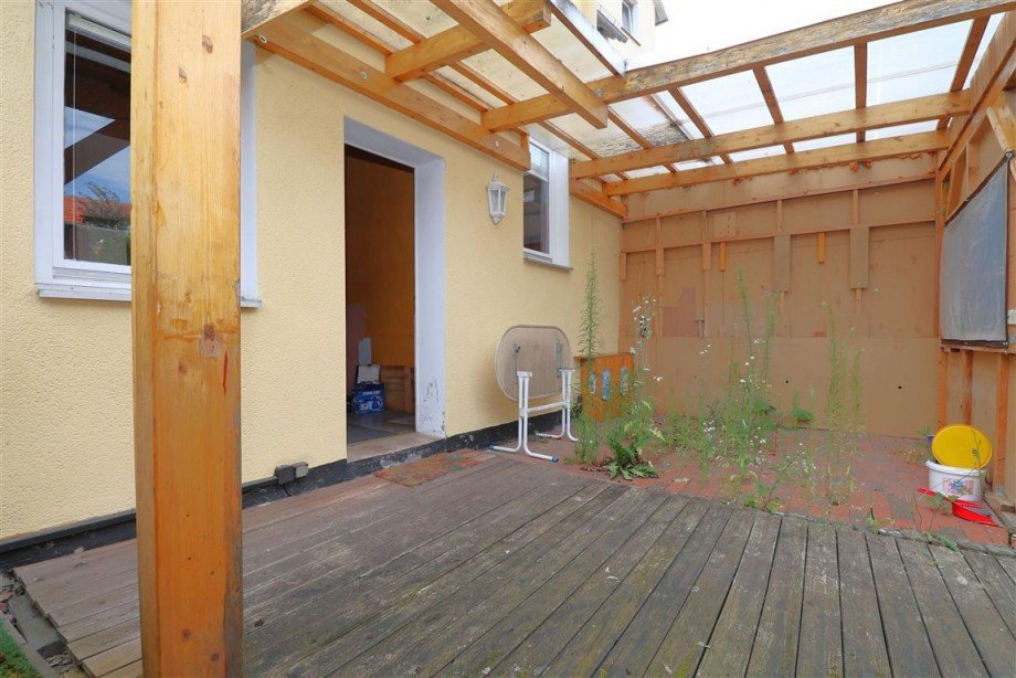 teil�berdachte Terrasse Reihenendhaus Eschwege