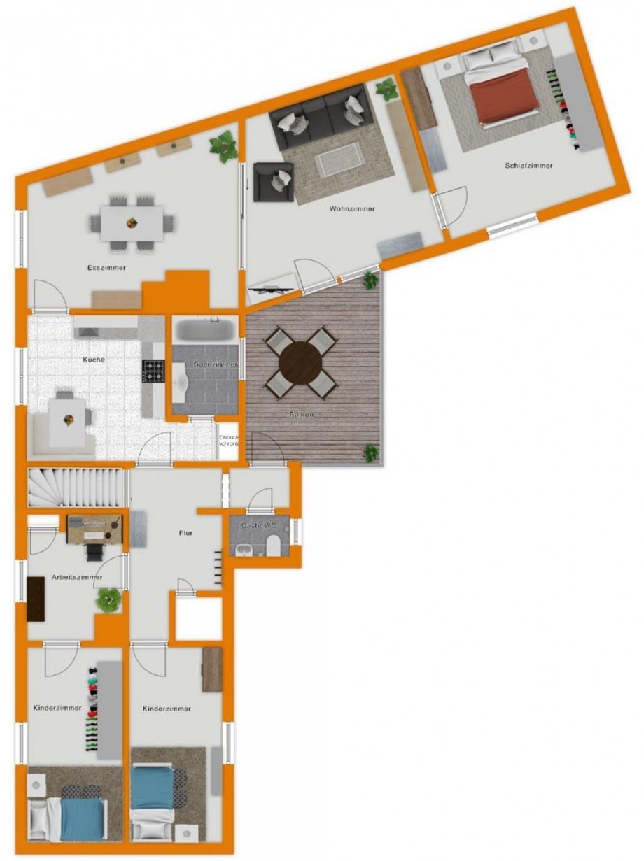 Grundriss Erdgeschoss Einfamilienhaus Mei�ner