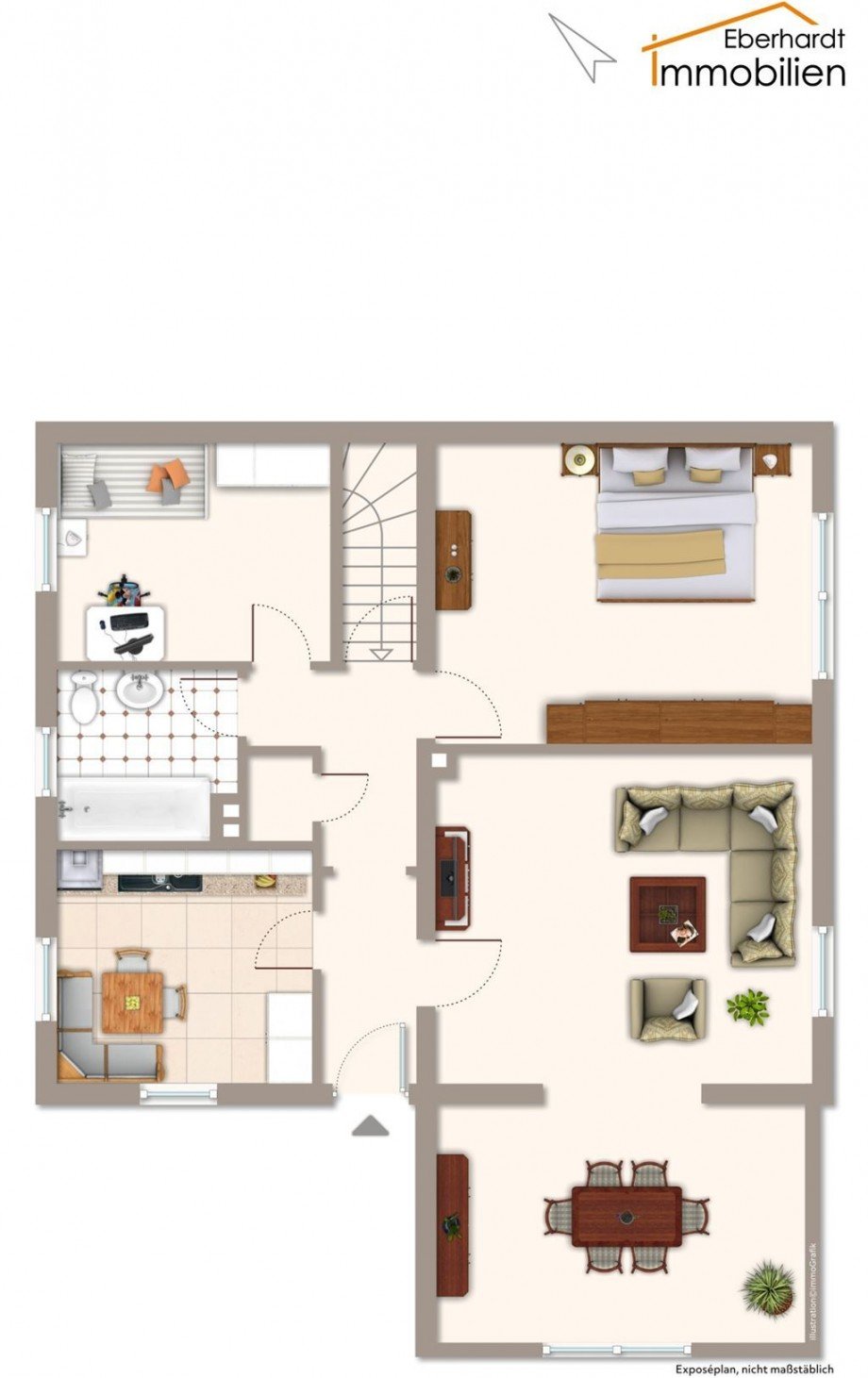 Grundriss Erdgeschoss Bungalow Wei�enborn