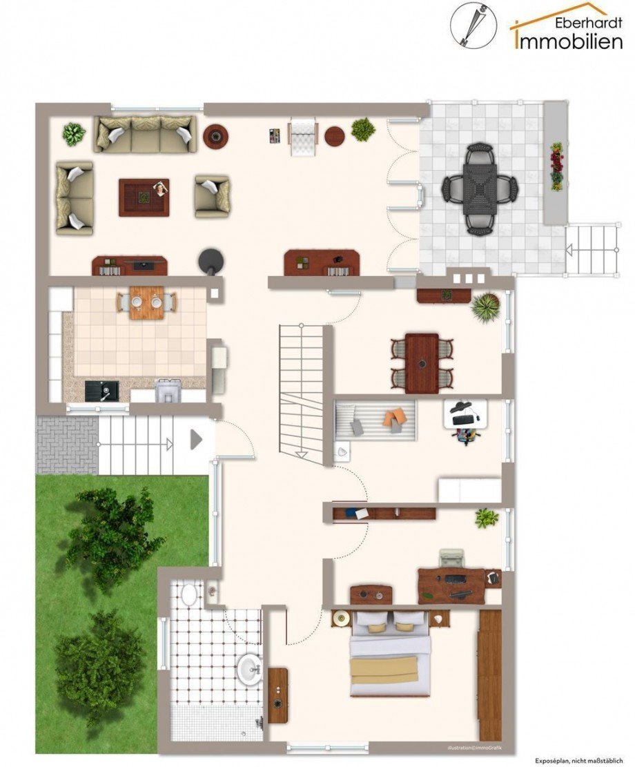 Grundriss Erdgeschoss Bungalow Eschwege