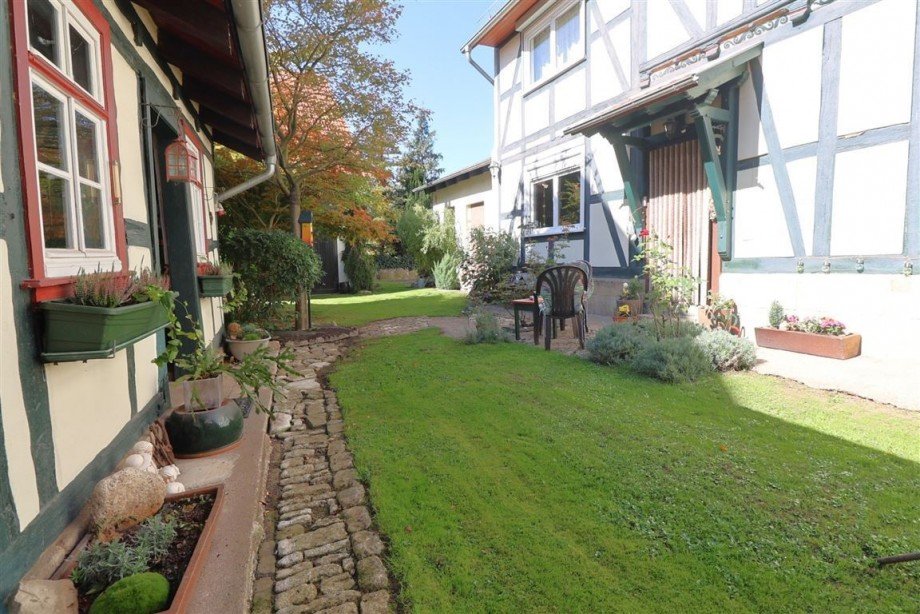 Blick in den Hof Einfamilienhaus Wanfried