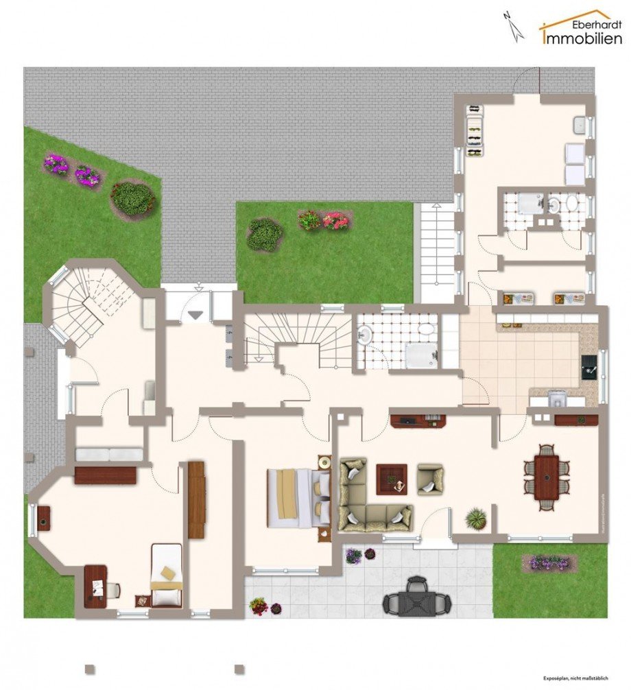 Grundriss Erdgeschoss Zweifamilienhaus Meinhard