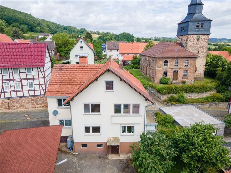 R�ckansicht Einfamilienhaus Berkatal