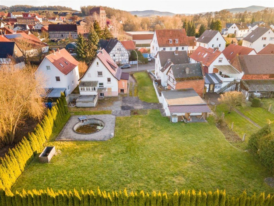 Garten von oben Einfamilienhaus Eschwege