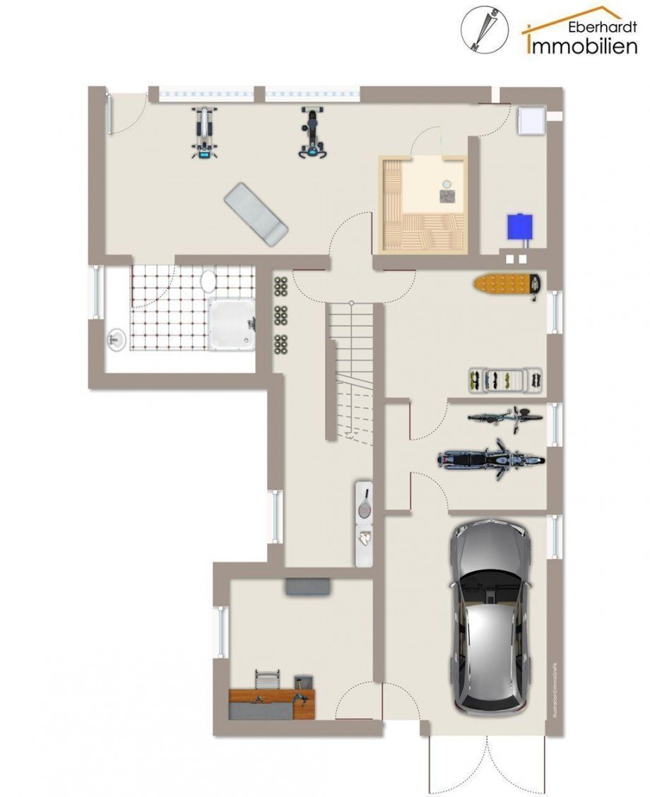Grundriss Untergeschoss Bungalow Eschwege