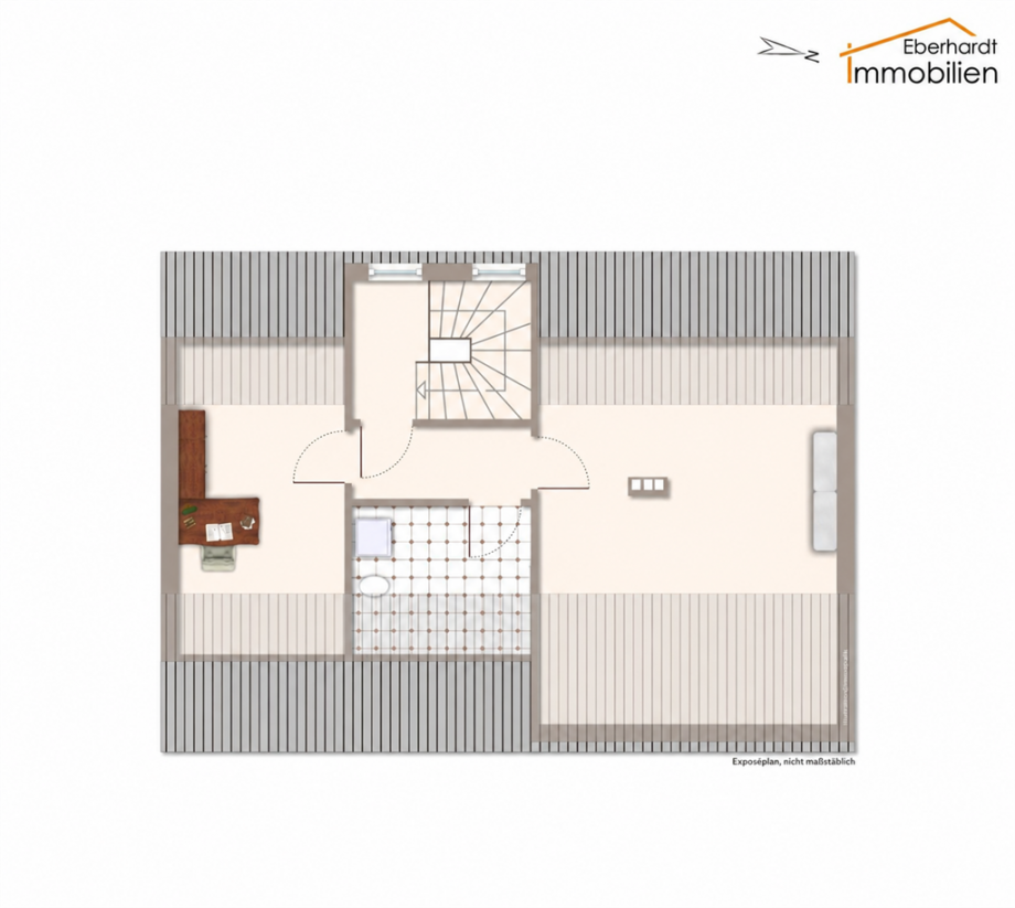 Grundriss Dachgeschoss Reihenendhaus Bad Sooden-Allendorf