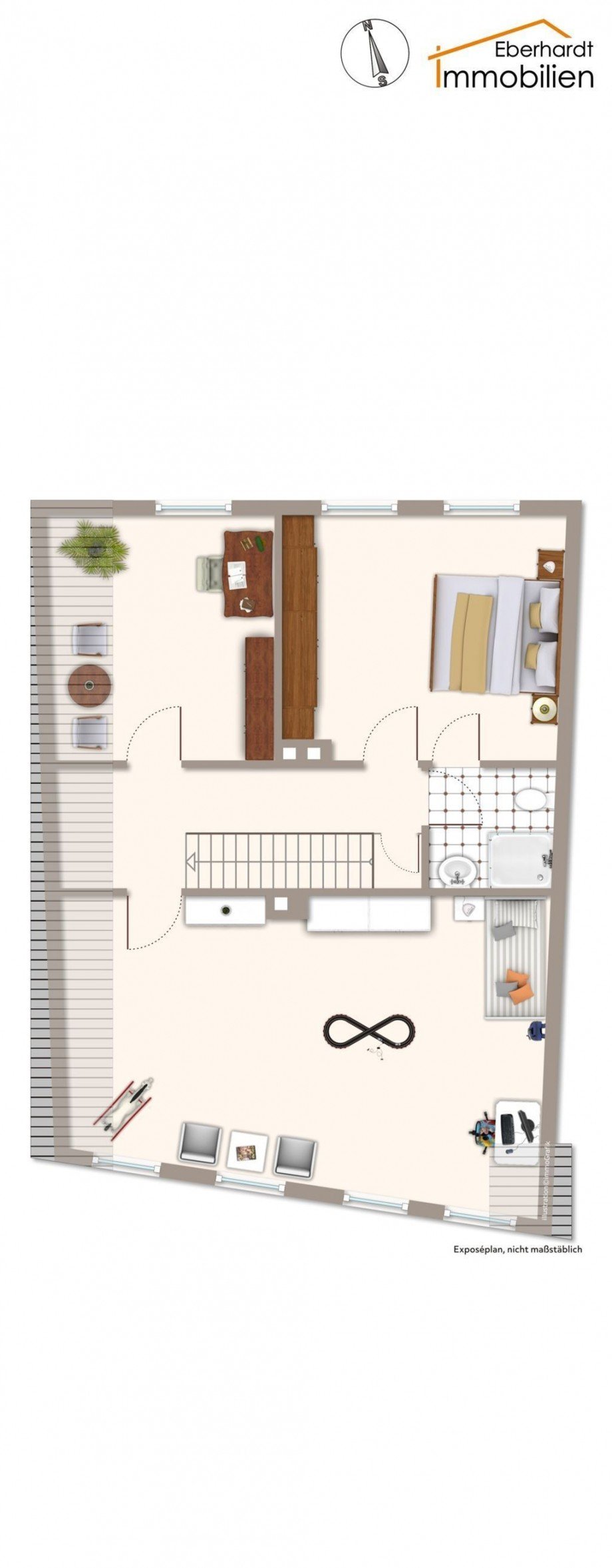 Grundriss Dachgeschoss Reihenmittelhaus Waldkappel