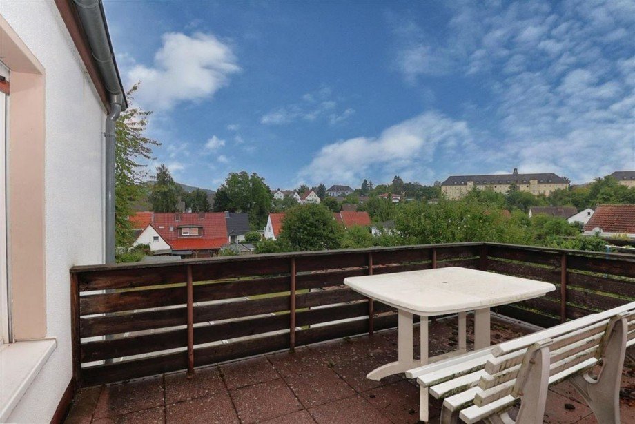 Balkon mit Aussicht Doppelhaush�lfte Eschwege